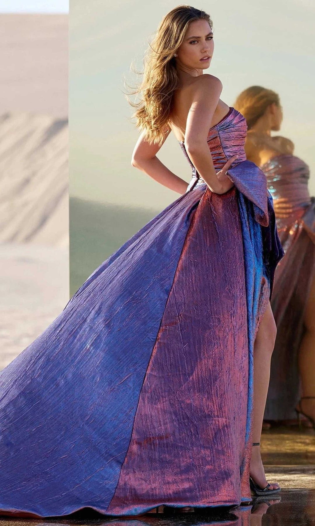 Sherri Hill 56850 - Textured Straight Across Ballgown