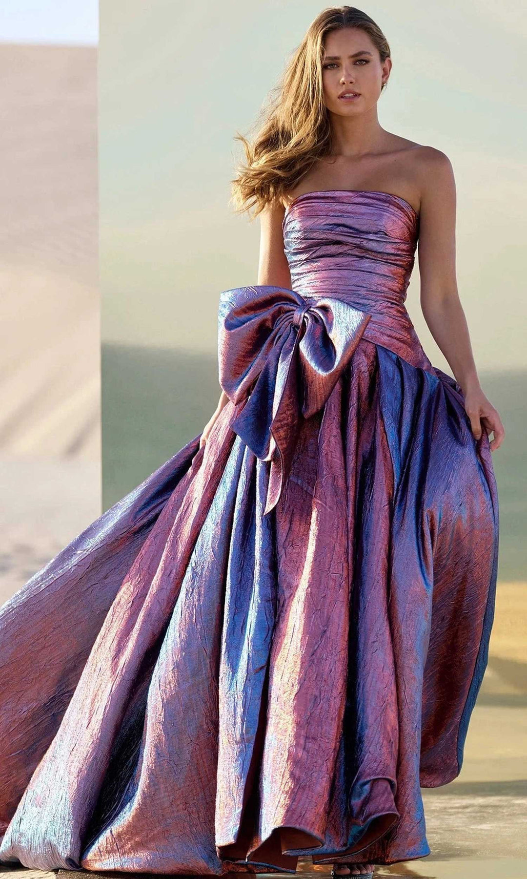 Sherri Hill 56850 - Textured Straight Across Ballgown