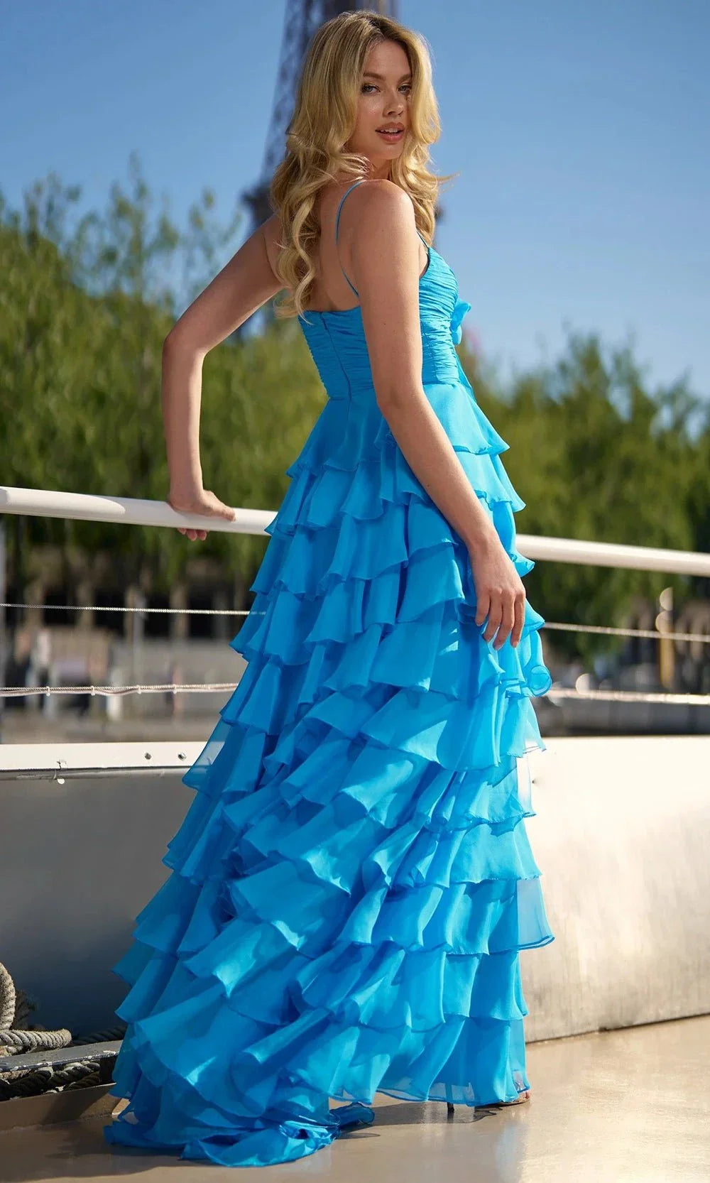 Sherri Hill 56871 - Bow-Accented Sweetheart Ruffle Dress Prom Dresses