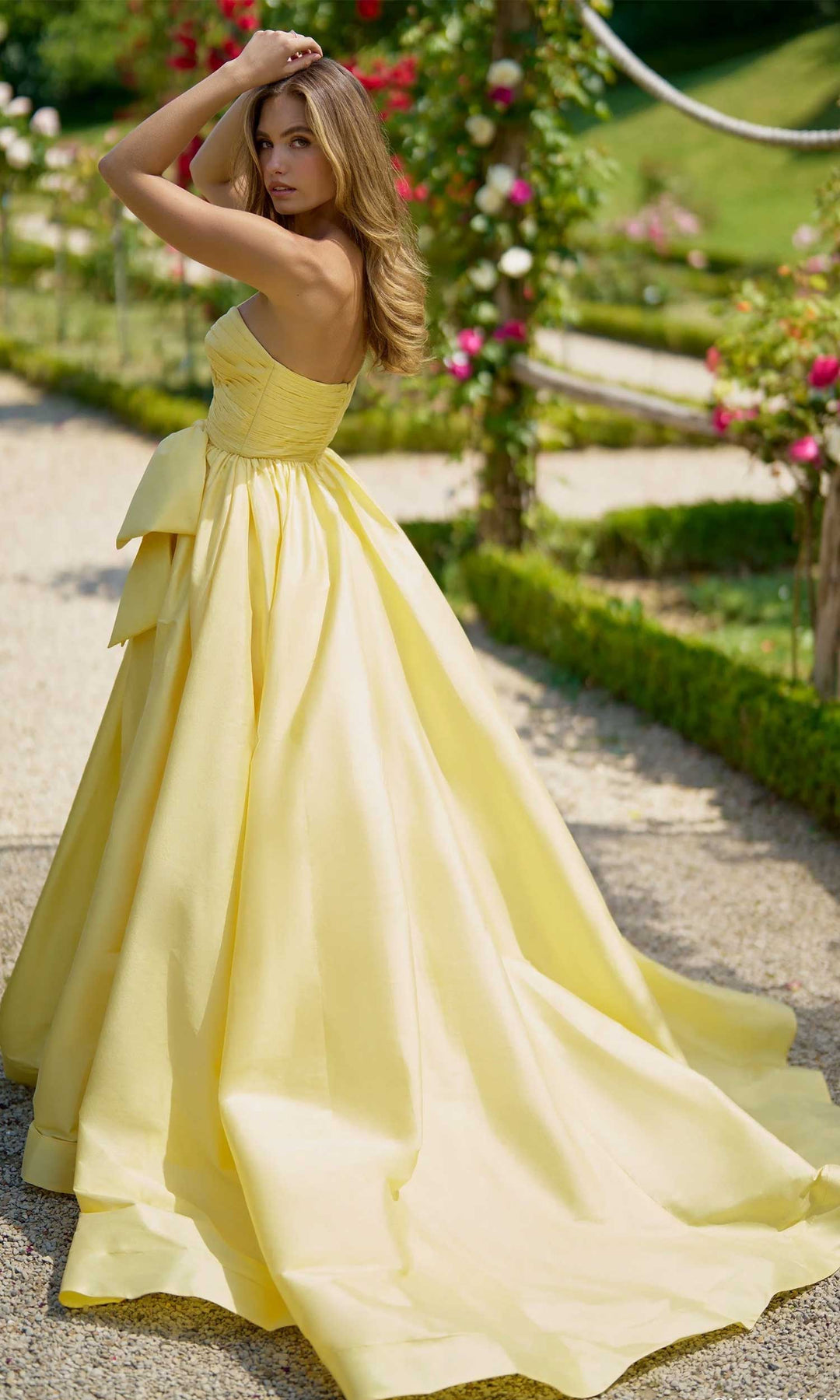 Sherri Hill 56872 - Asymmetrical Bow Slit Gown