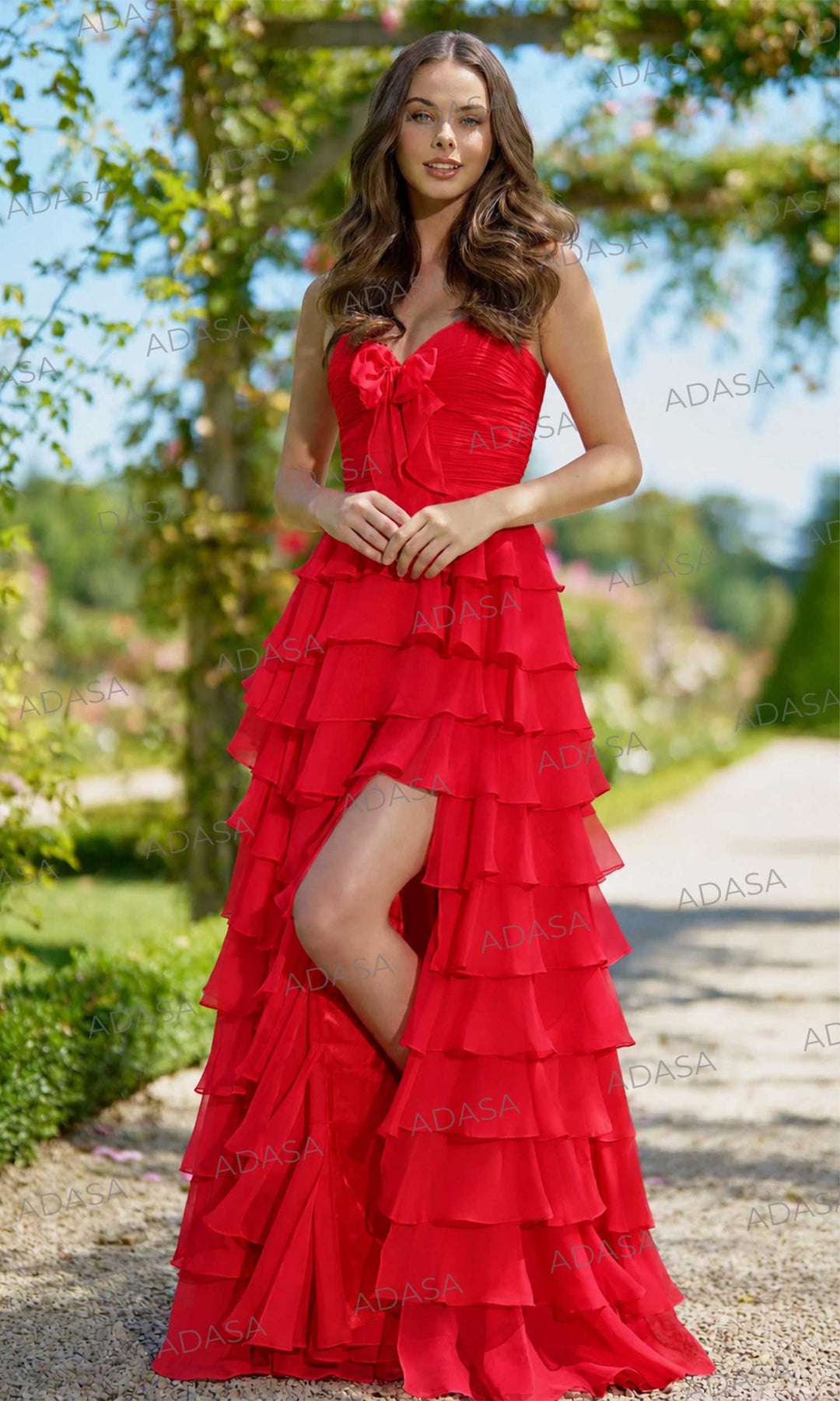 Sherri Hill 56913 - Romantic Ruffle-Tiered Gown