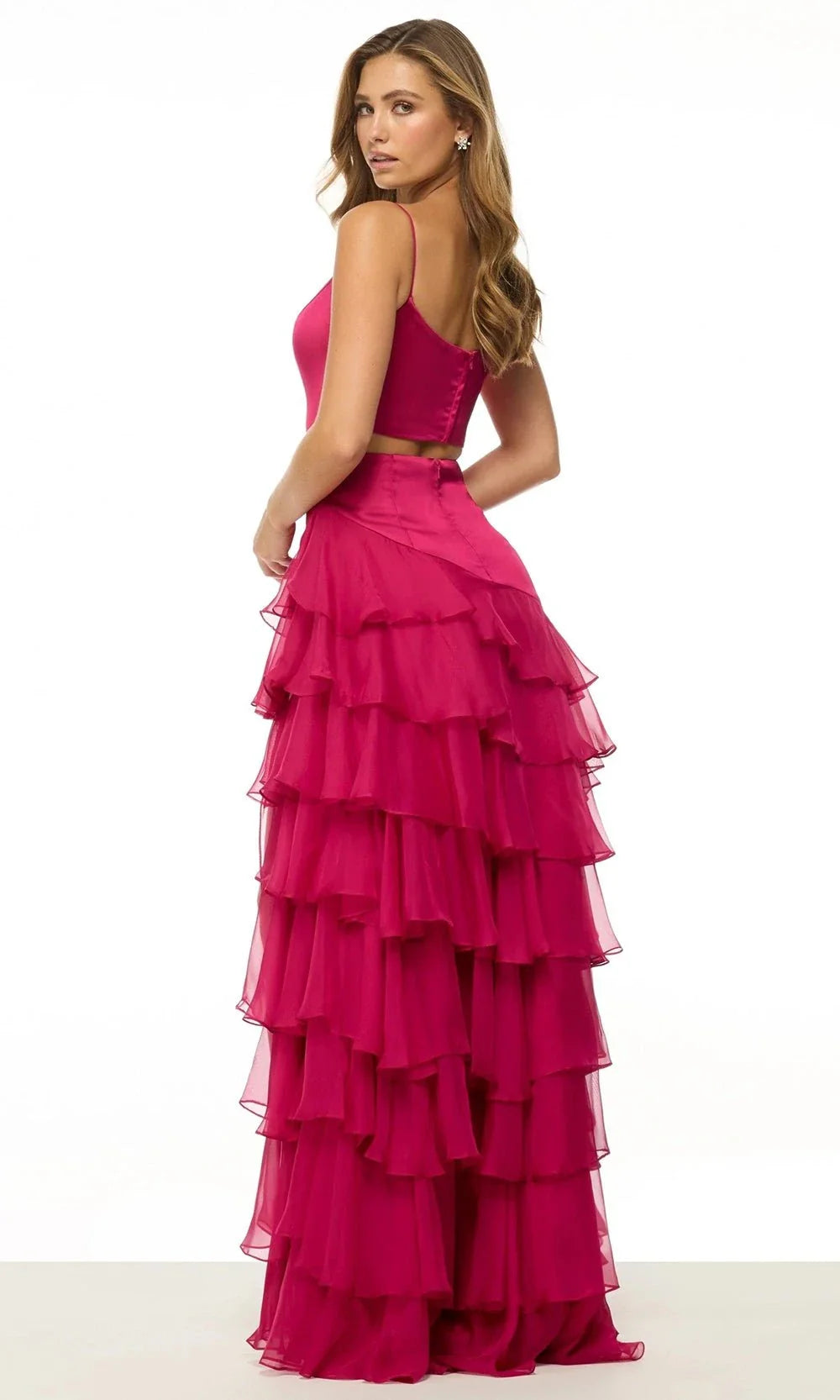 Sherri Hill 56962 - Ruffled Skirt Satin Gown Prom Dresses
