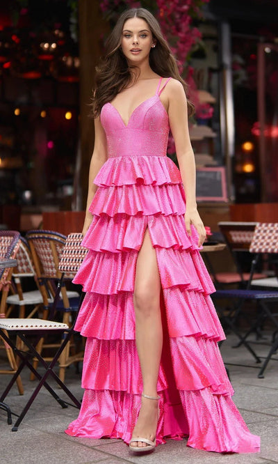 Sherri Hill 56980 - Tiered Ruffle Evening Dress Prom Dresses