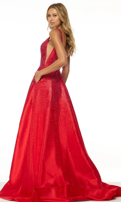 Sherri Hill 56990 - V-Neck Gown with Skirt Slit Prom Dresses