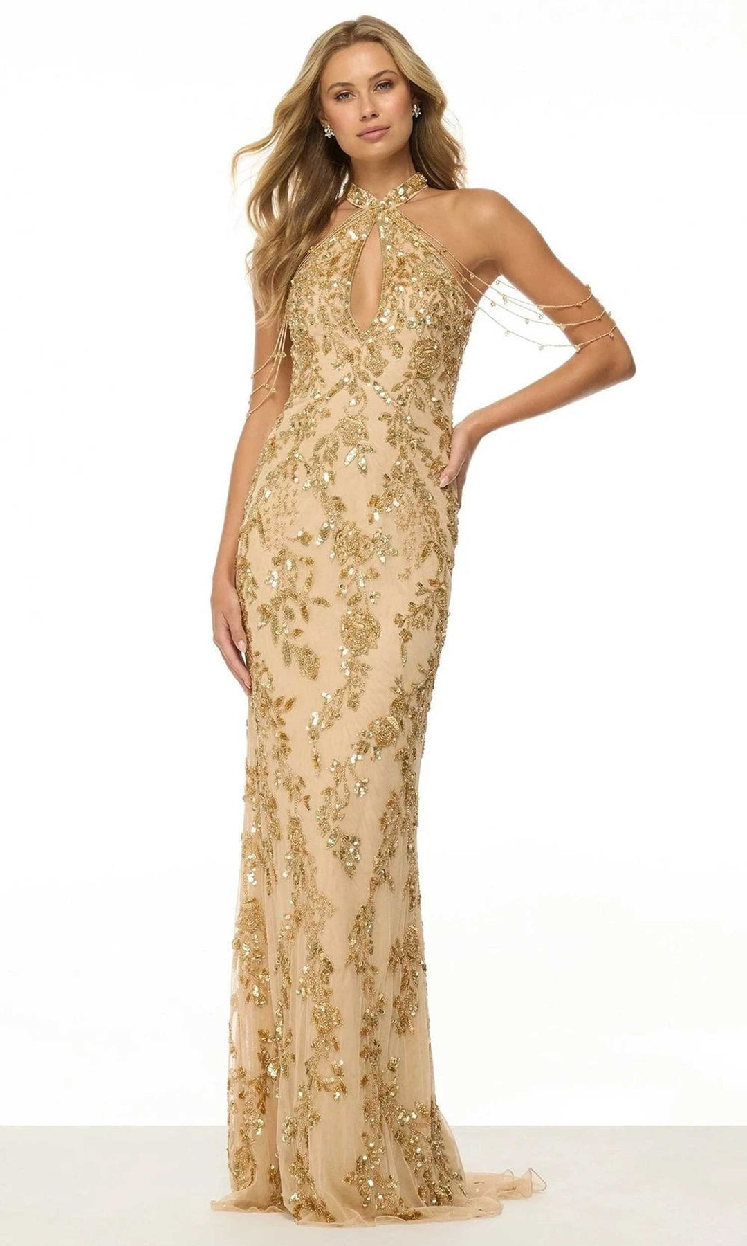 Sherri Hill 57021 - Glamorous Keyhole Beaded Gown