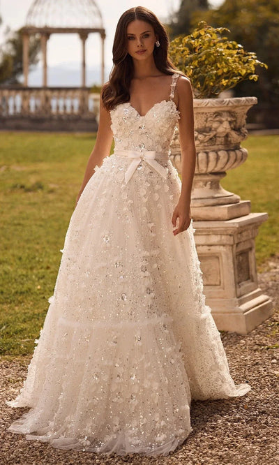 Sherri Hill 57070 - Sweetheart Neck Applique Gown Ball Gowns 000 /  Ivory