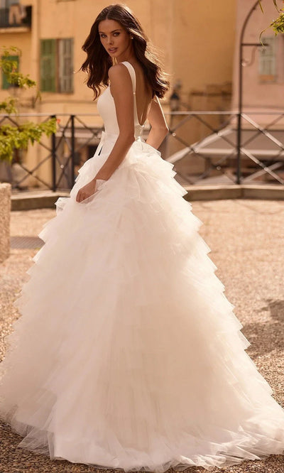 Sherri Hill 57117 - Classic Scoop Neck Layered Gown Wedding Dresses