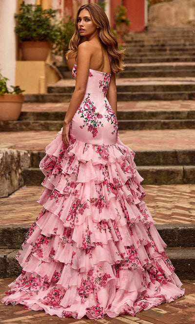 Sherri Hill 57144 - Floral Print Sweetheart Trumpet Gown Prom Dresses