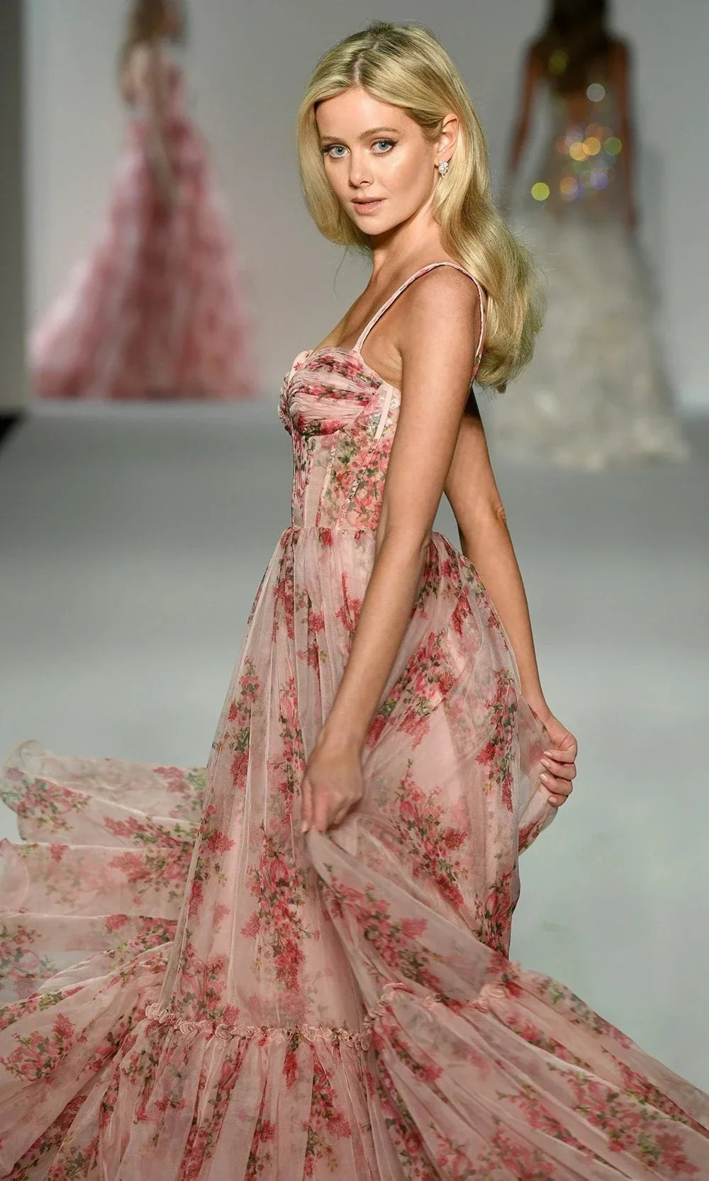 Sherri Hill 57208 - Floral Print Corset Ballgown Prom Dresses