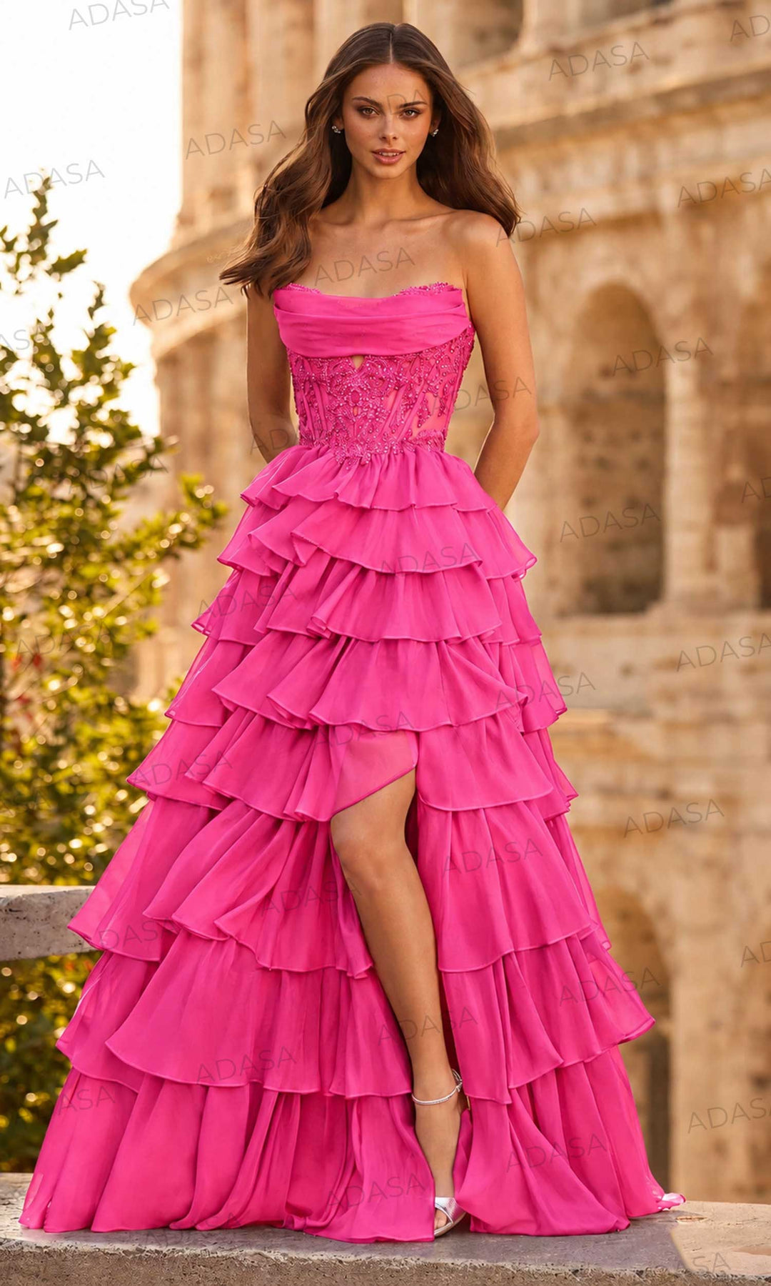 Sherri Hill 57497 - Strapless A-Line Gown with Embellished Corset