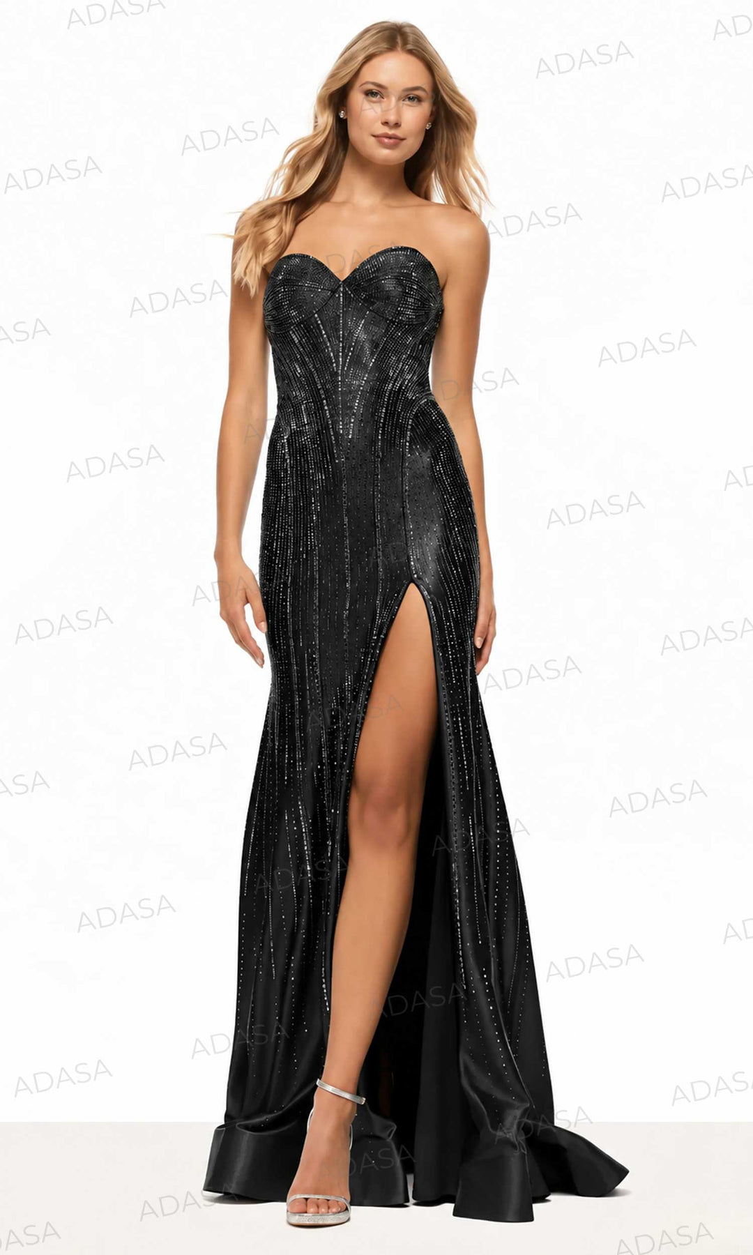 Sherri Hill 57657 - Fitted Slit Evening Dress with Beading