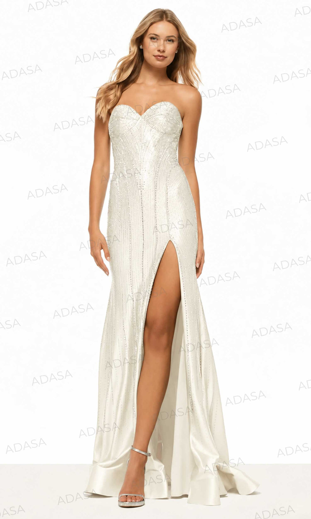 Sherri Hill 57657 - Fitted Slit Evening Dress with Beading