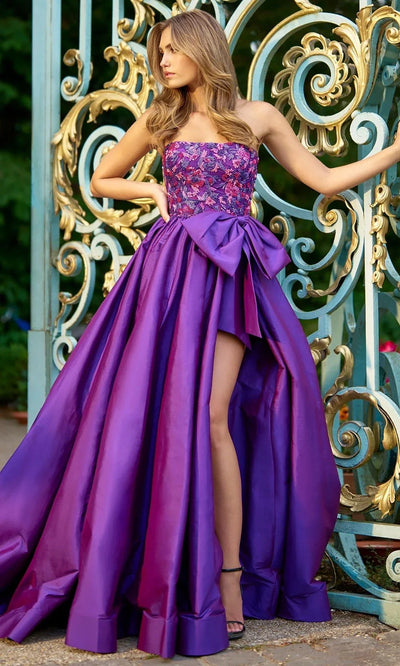 Sherri Hill 67020 - Strapless Embellished Taffeta Gown Prom Dresses