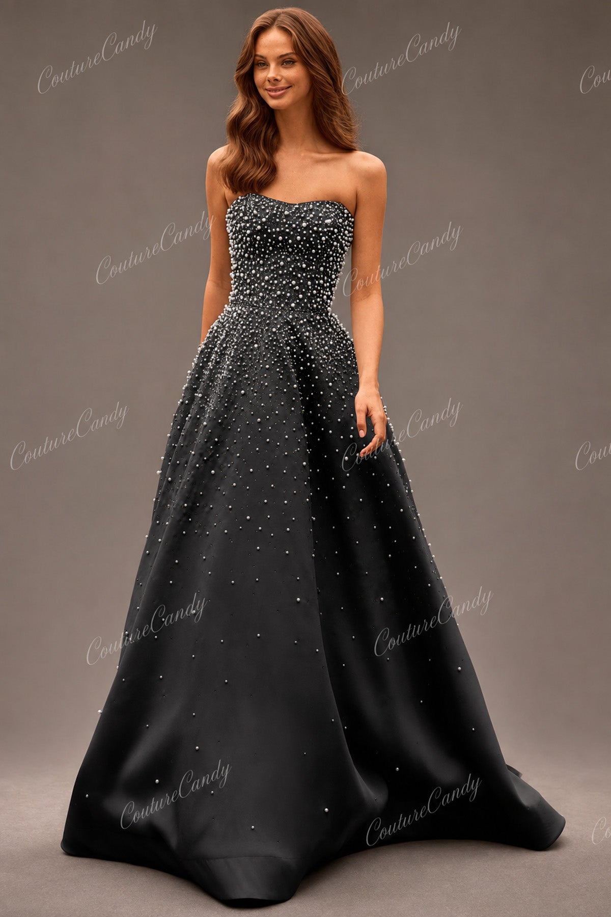 Sherri Hill 58012 - Semi-Sweetheart Pearl Encrusted Evening Gown