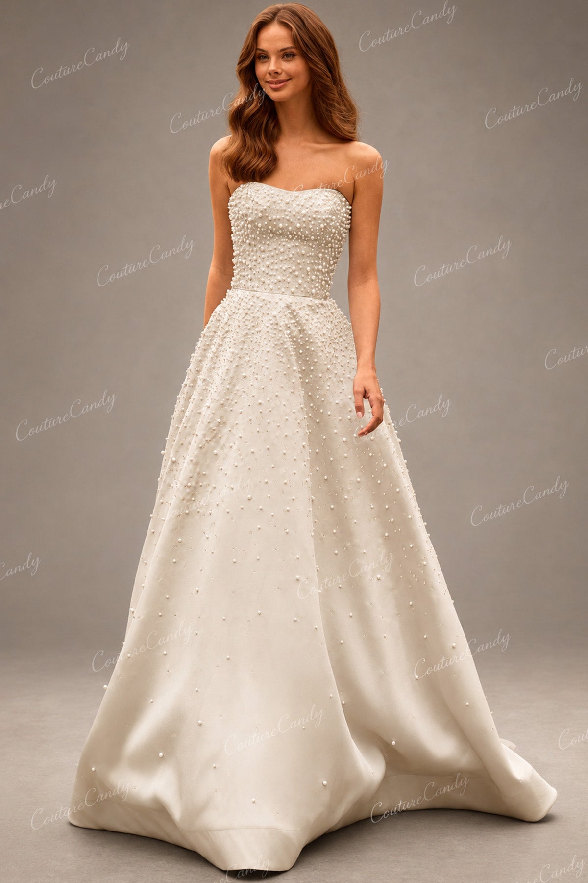 Sherri Hill 58012 - Semi-Sweetheart Pearl Encrusted Evening Gown