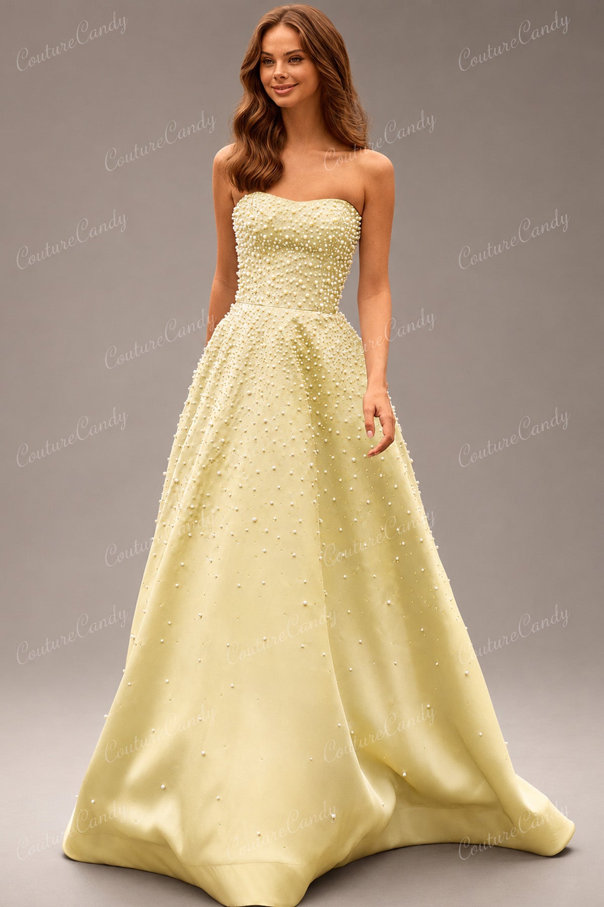 Sherri Hill 58012 - Semi-Sweetheart Pearl Encrusted Evening Gown