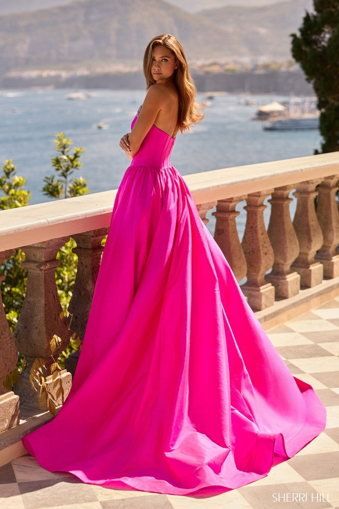 Sherri Hill 67229 Corset Straight Neck Prom Ballgown