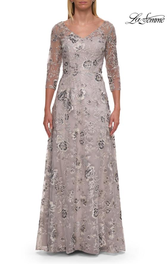 La Femme 30803 - Keyhole Back Evening Dress