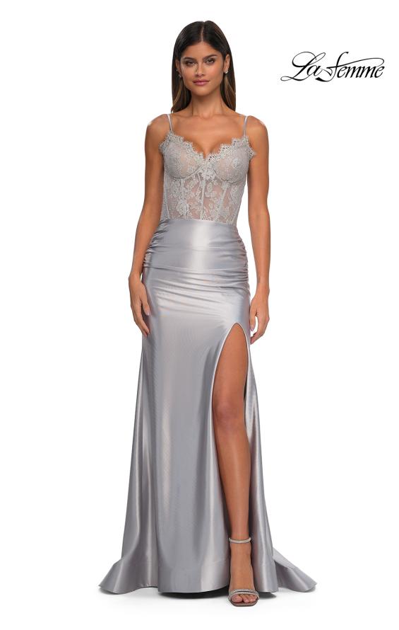 La Femme 32689 - Illusion Lace Prom Gown