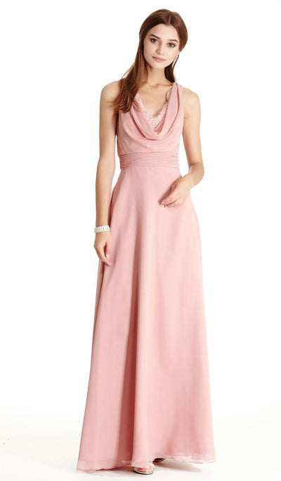 Sleeveless Cowl Neck A line Dress Dress XXS / Dusty Rose