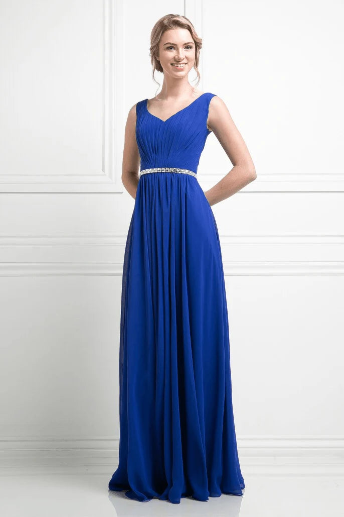 Ladivine W0014 - A-Line Chiffon Gown