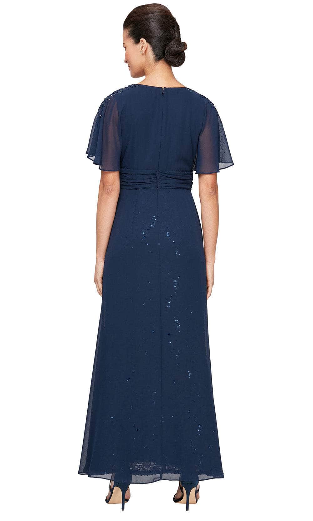 sl fashions lace dress SL Fashions Women's Embroidered Soutache Dress - Black Ivory