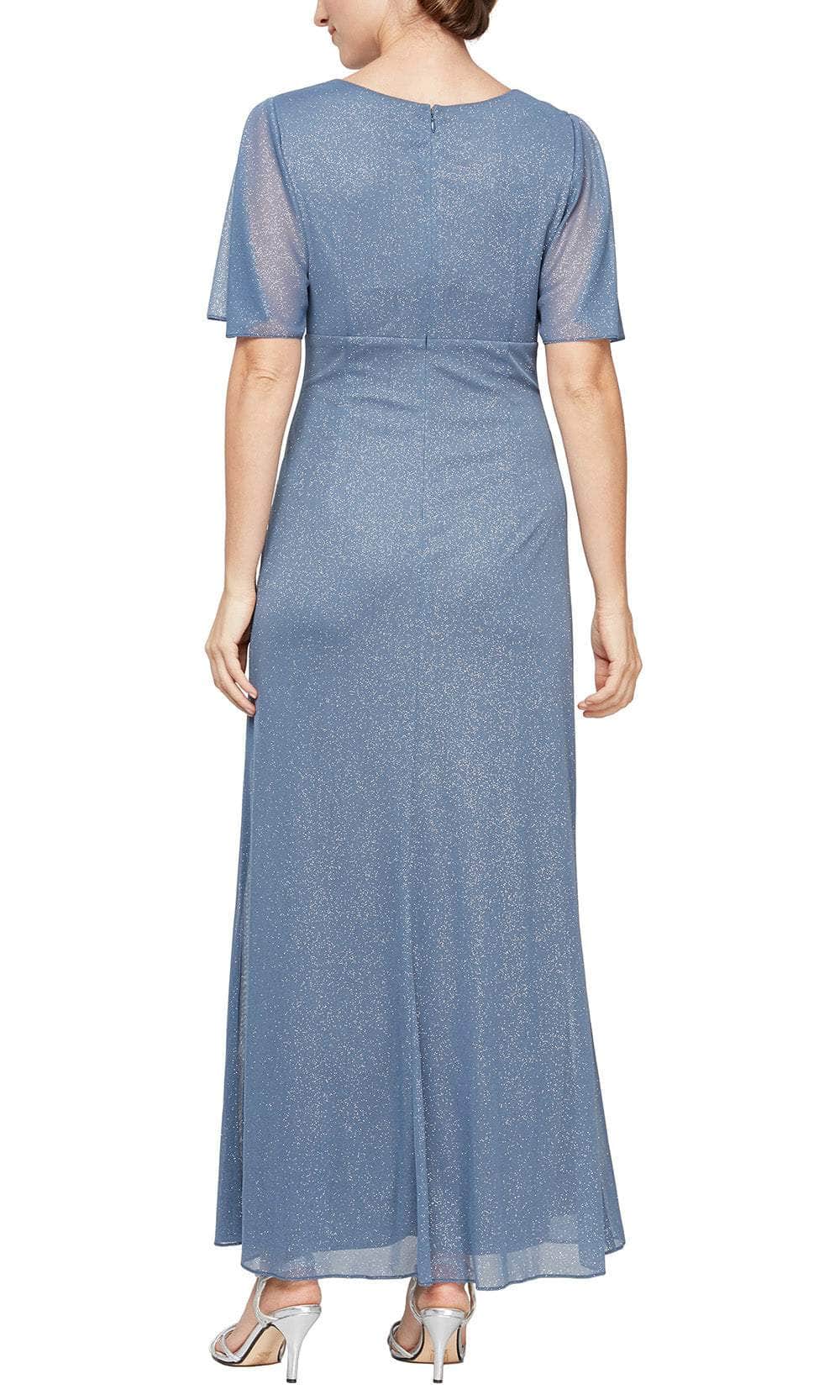 S.L. Fashions 9133153 - Short Sleeve Sheath Formal Dress Mother of the Bride Dresses