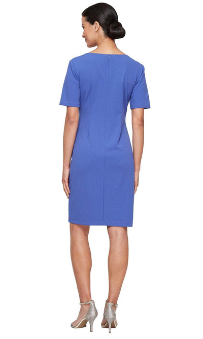 S.L. Fashions 9137261 - Short Sleeve Knee-Length Dress Semi Formal