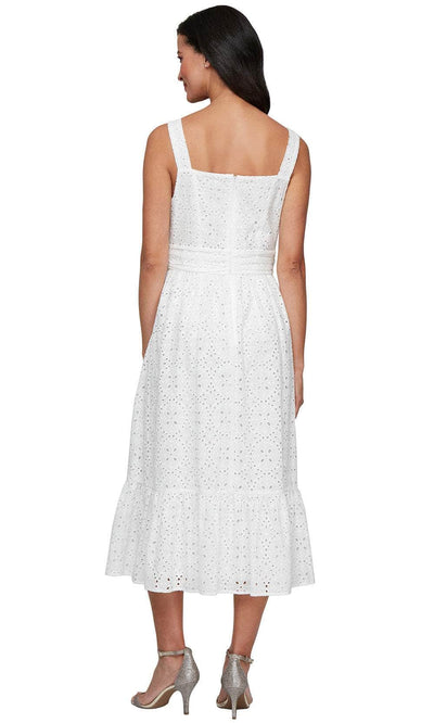S.L. Fashions 9162118 - Wide Strap Lace Tea-Length Dress Bridal Dresses