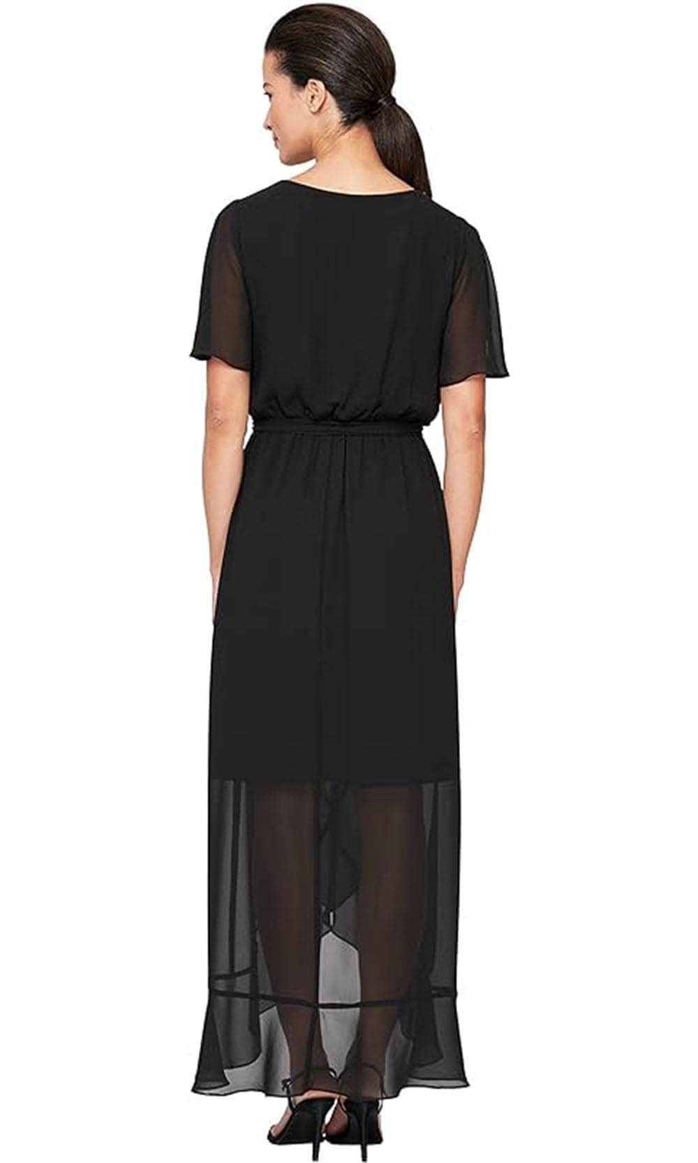 S.L. Fashions 9170657 - Surplice Chiffon Ruffle Dress Mother of the Bride Dresses