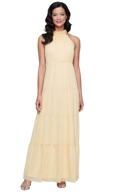 S.L. Fashions 9174122 - Sleeveless Glitter A-Line Dress Evening Dresses