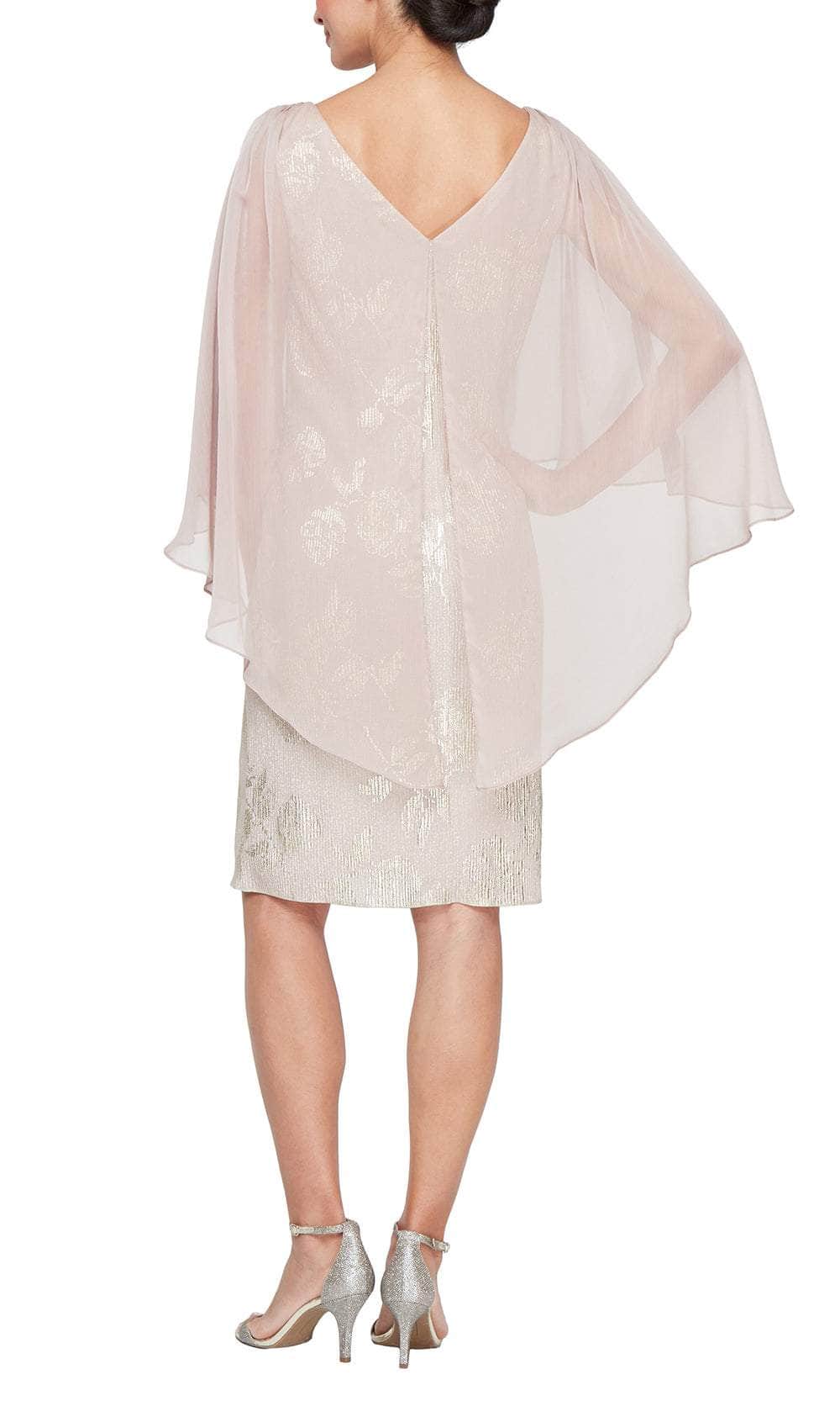 S.L. Fashions 9179479 - Bateau Printed Formal Dress Wedding Guest