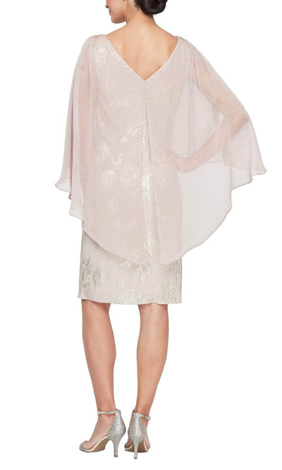S.L. Fashions 9179479 - Bateau Printed Formal Dress Wedding Guest