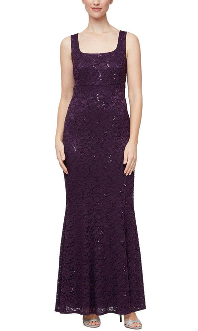 S.L. Fashions 9213110 - Lace Bodice Sheath Formal Dress Mother of the Bride Dresses