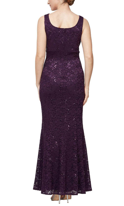 S.L. Fashions 9213110 - Lace Bodice Sheath Formal Dress Mother of the Bride Dresses