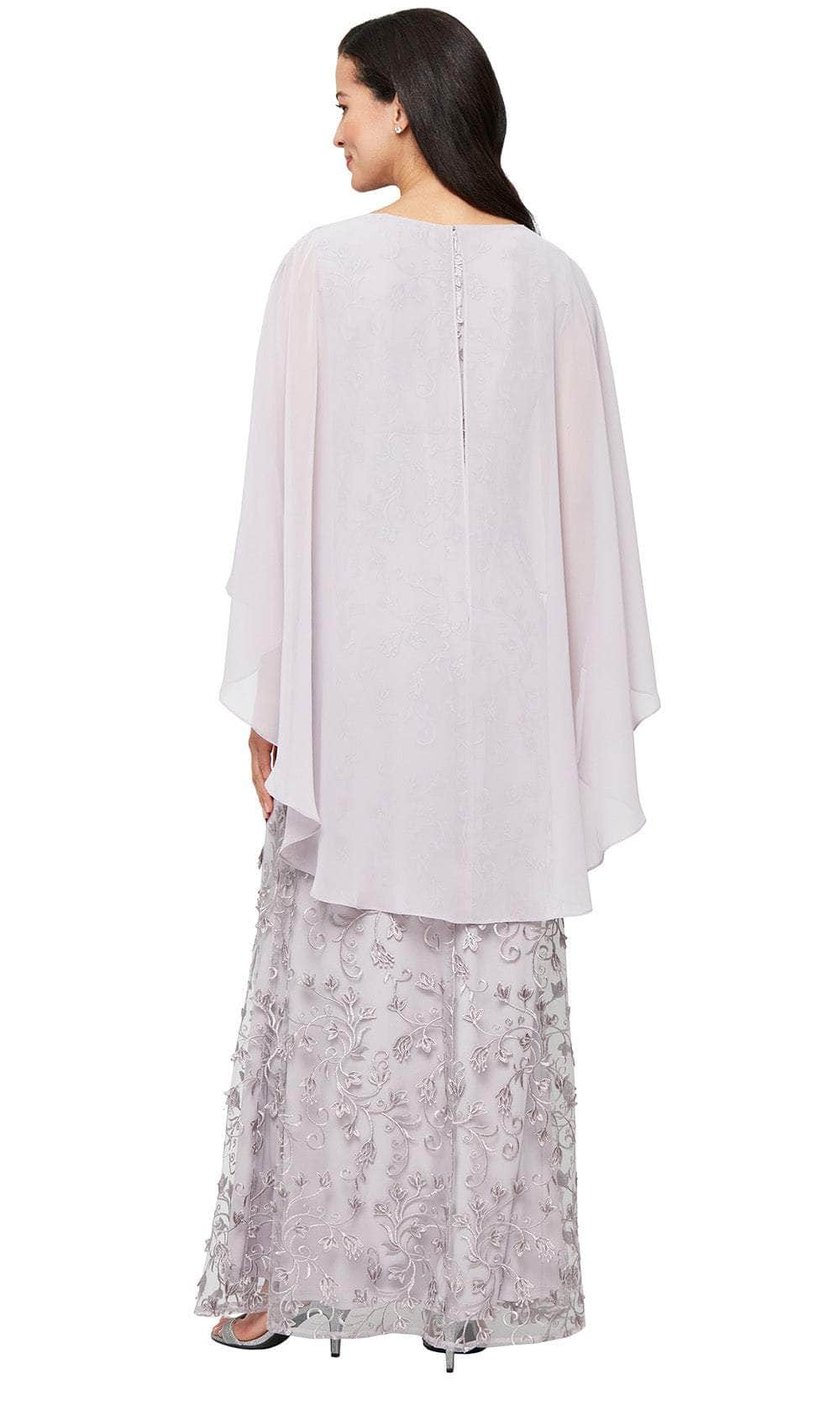 S.L. Fashions 9220321 - Long Sheath Gown with Cape Sleeve Mother of the Bride Dresses
