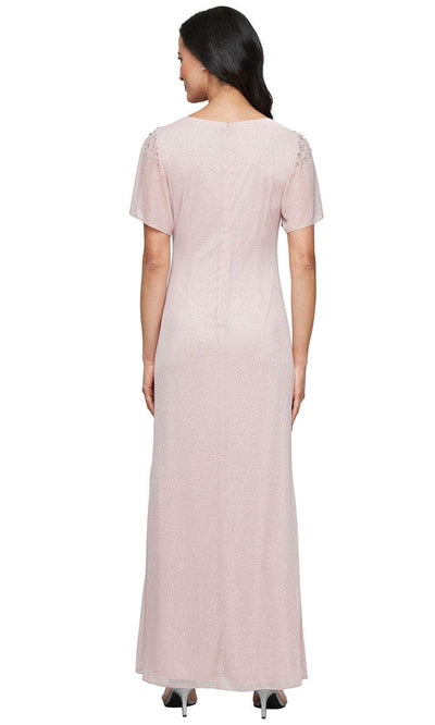 S.L. Fashions 9233233 - Flutter Sleeve Gown with Ruched Waist Mother of the Bride Dresses