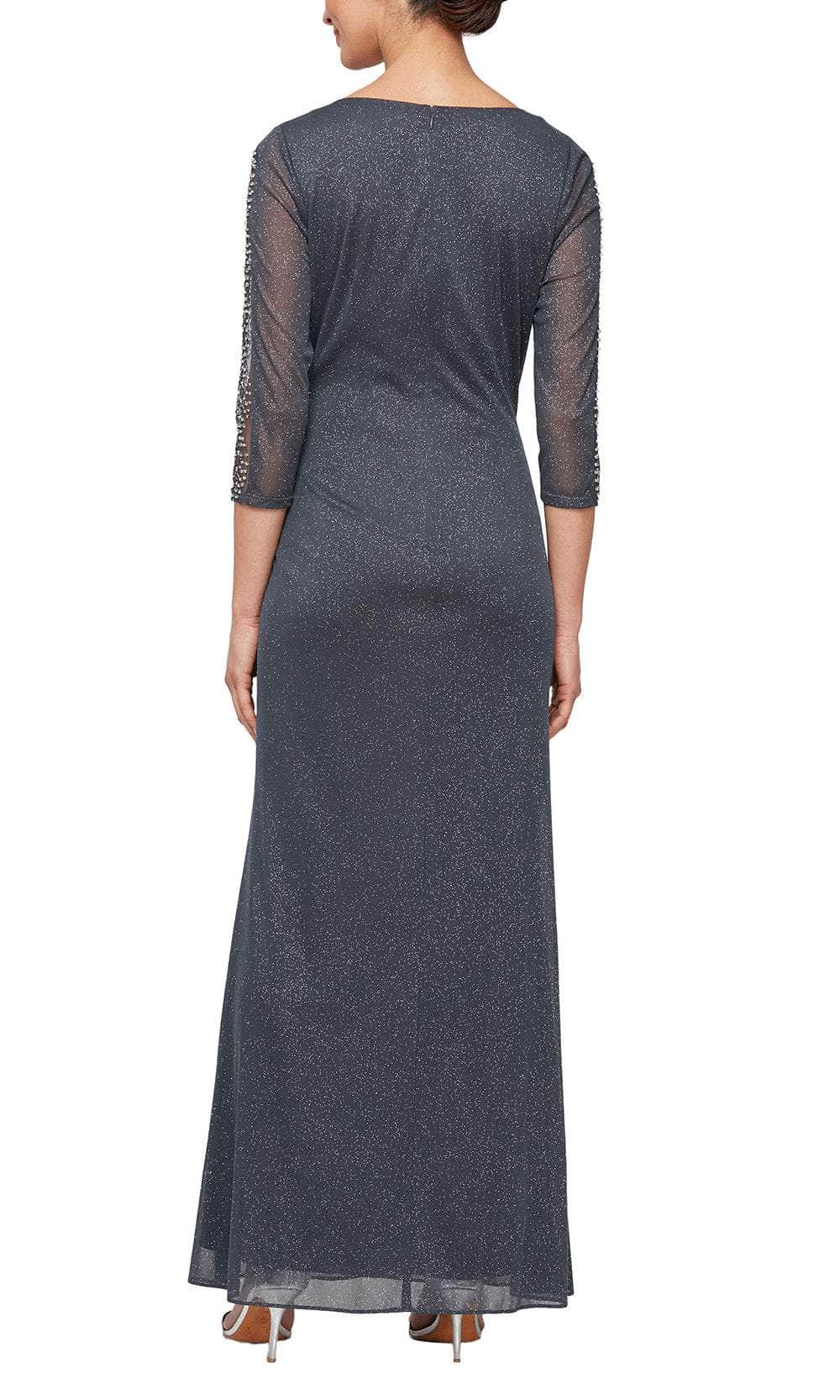 S.L. Fashions 9233251 - Glitter Detailed Evening Gown Mother of the Bride Dresses