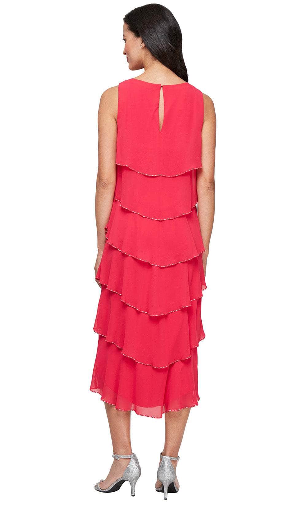 S.L. Fashions 9270734 - Sleeveless Bateau Chiffon Dress Wedding Guest