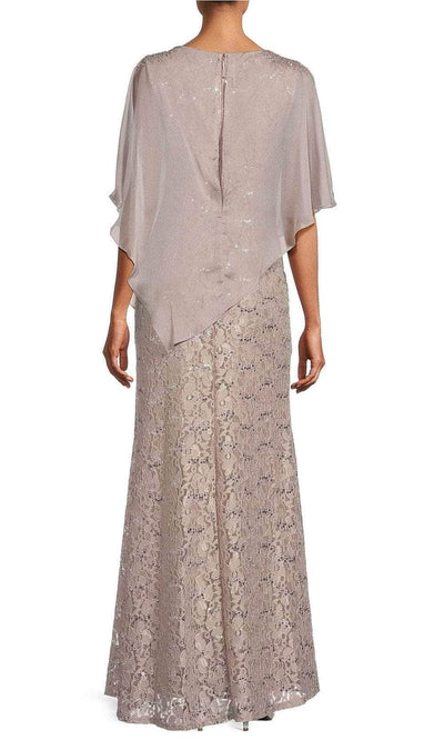 S.L. Fashions 9413121 - Sequin Capelet Evening Dress Mother of the Bride Dresses
