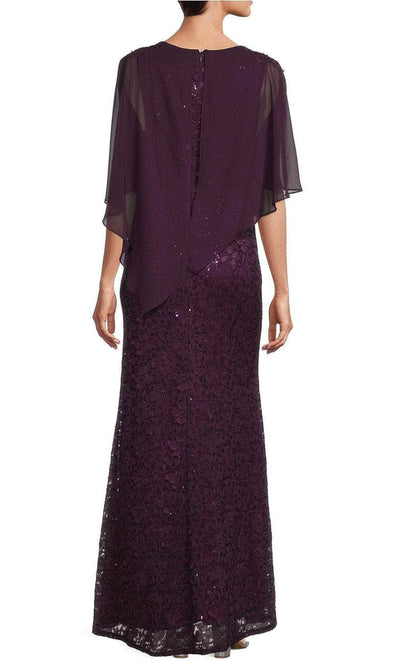 SLNY 9413121 - Sequin Capelet Evening Dress Mother of the Bride Dresses