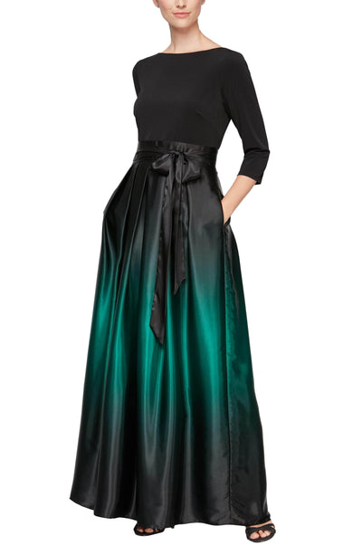 S.L. Fashions 9451111 - Quarter Sleeve A-Line Evening Dress Evening Dresses