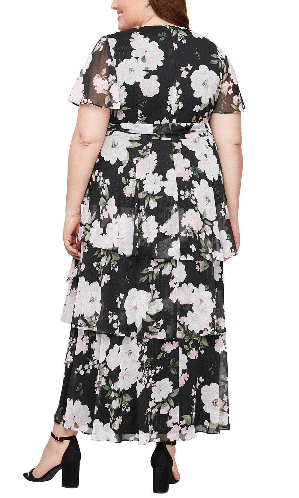 S.L. Fashions 9471929 - Wrap A-Line Dress Wedding Guest