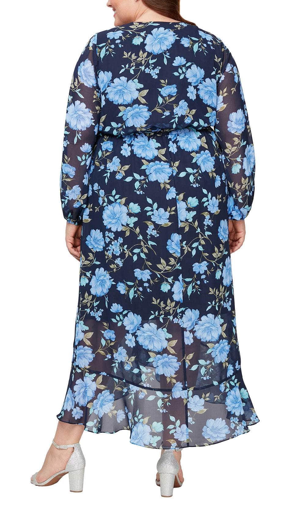 S.L. Fashions 9471942 - Bishop Sleeve Floral Dress Mother of the Bride Dresses