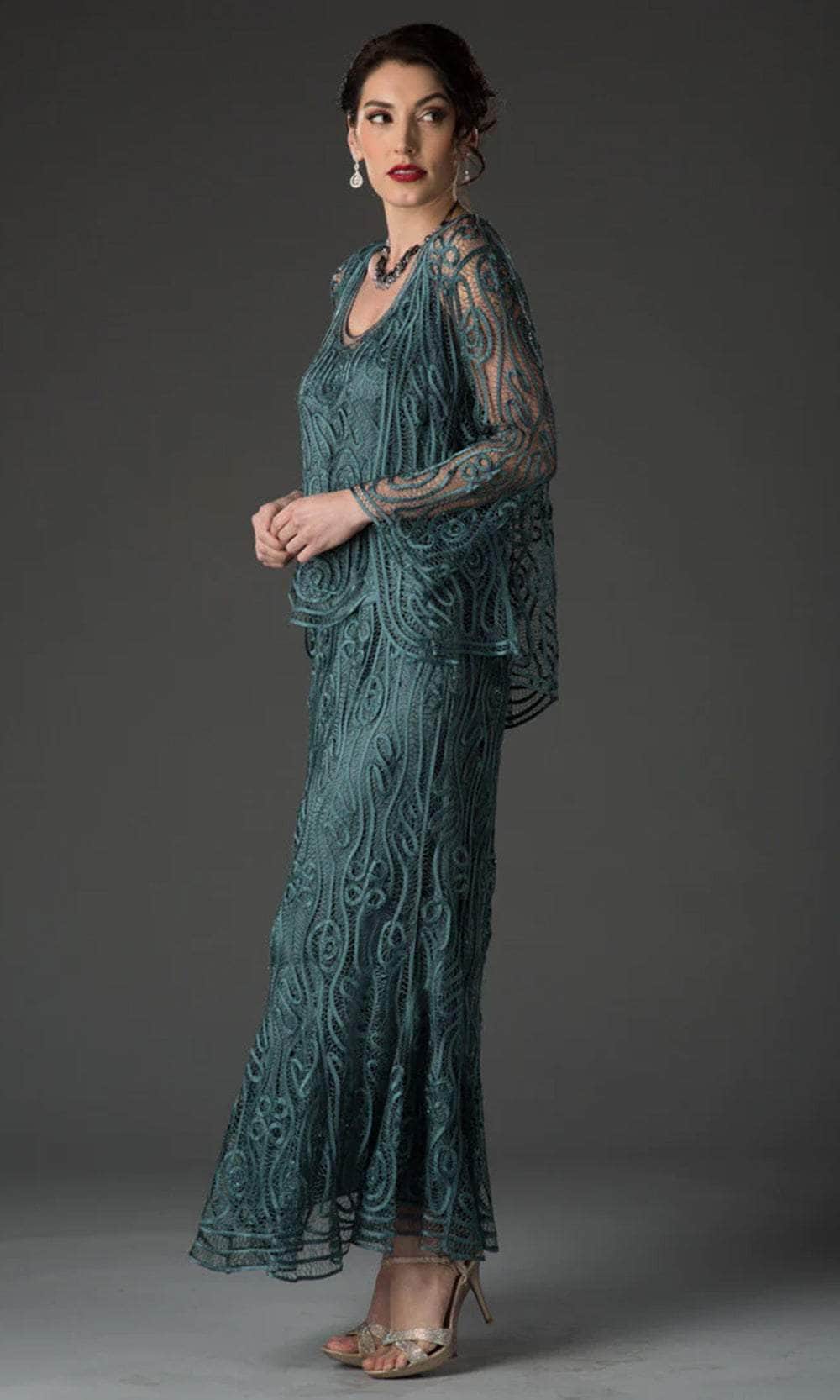 Soulmates C1079 - Three Piece Wave Crochet Lace Mother Of Bride Dress Mother of the Bride Dresses