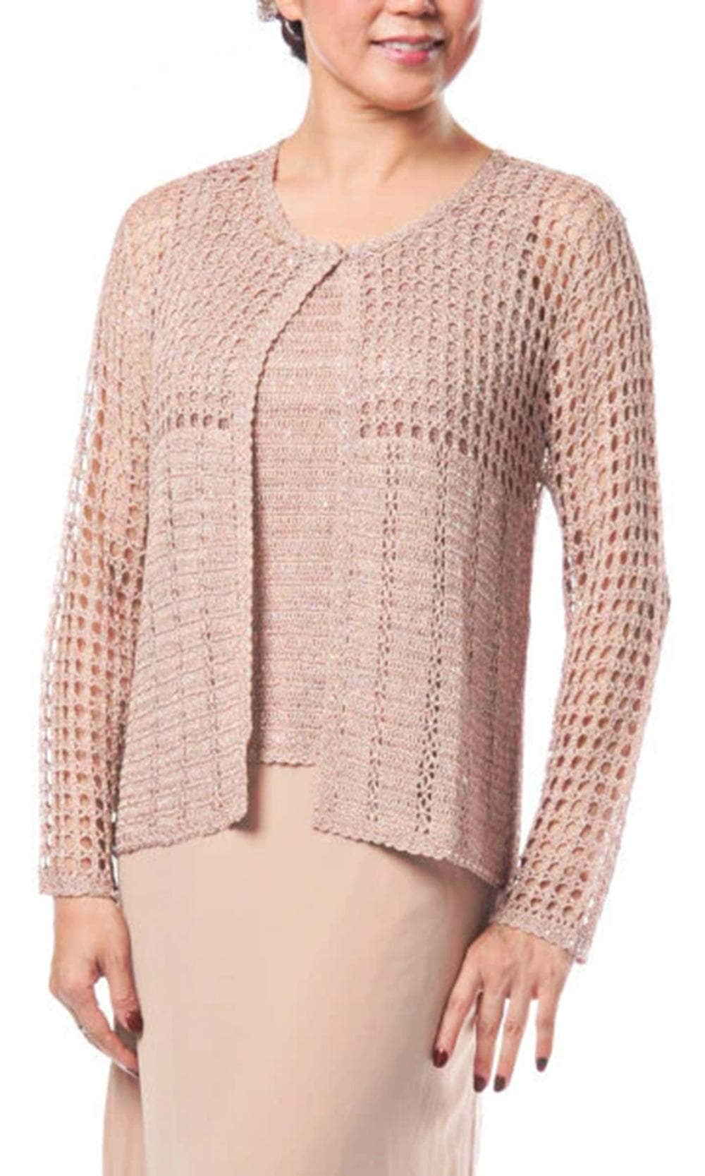 Soulmates G1102 - Hand Crochet Twin Set Tops Mauve / S