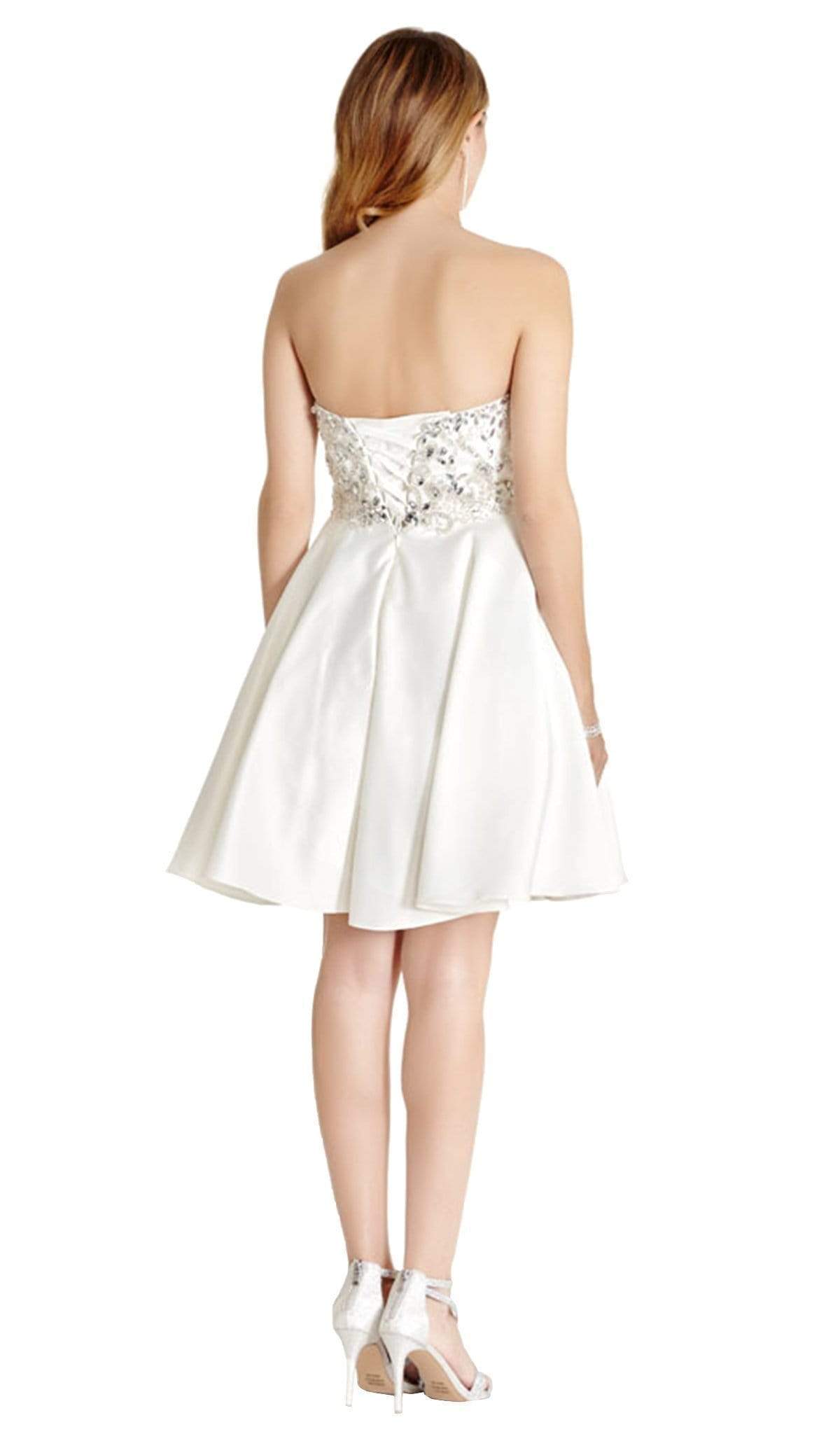 Strapless A-line Homecoming Dress Dress XXS / Off White