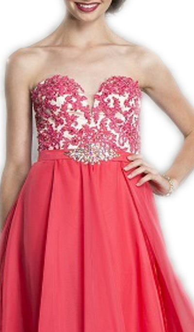 Strapless Pleated A-Line Evening Dress Dress