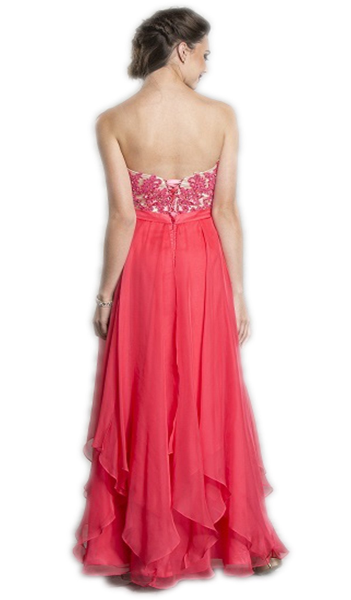 Strapless Pleated A-Line Evening Dress Dress