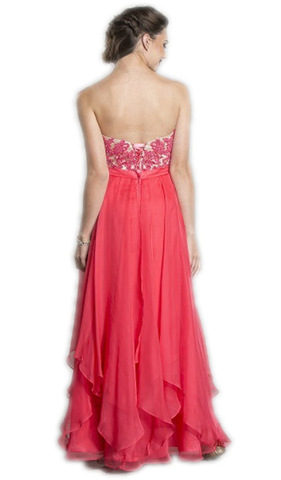Strapless Pleated A-Line Evening Dress Dress